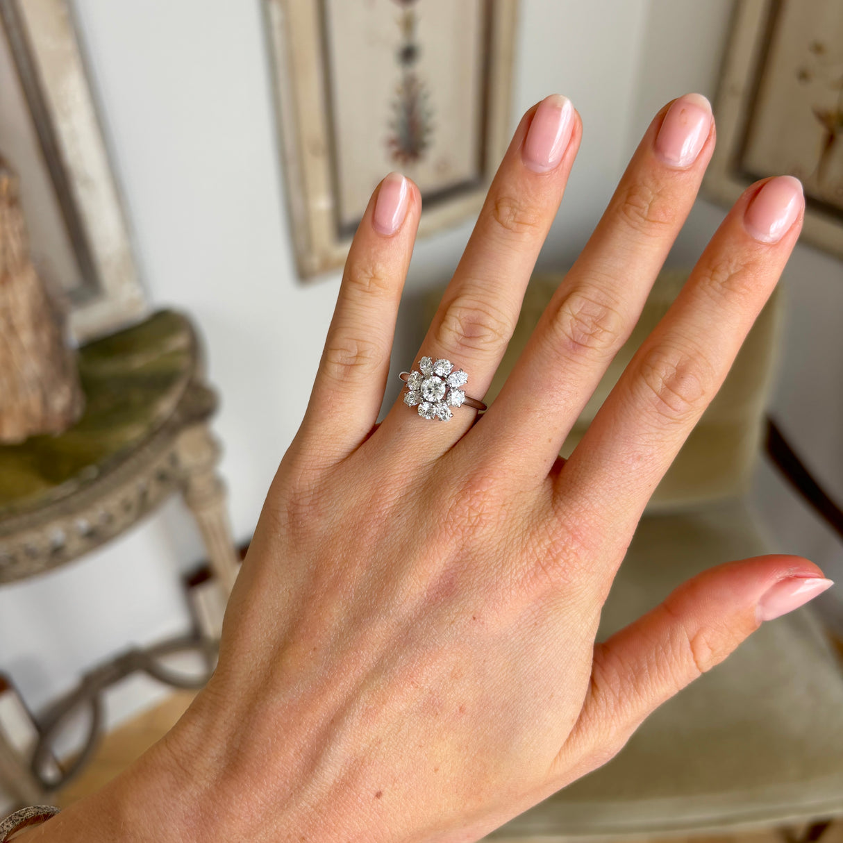 Vintage, 1940s Cartier diamond cluster ring