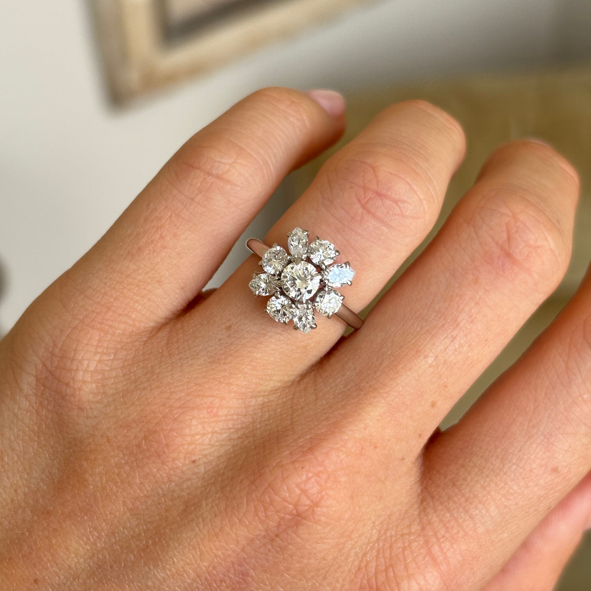 Vintage, 1940s Cartier diamond cluster ring