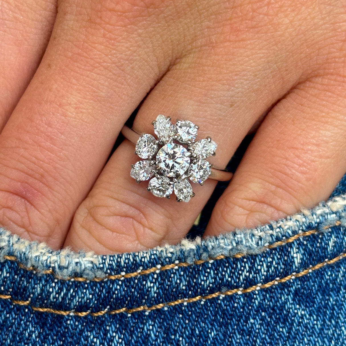 Vintage, 1940s Cartier diamond cluster ring