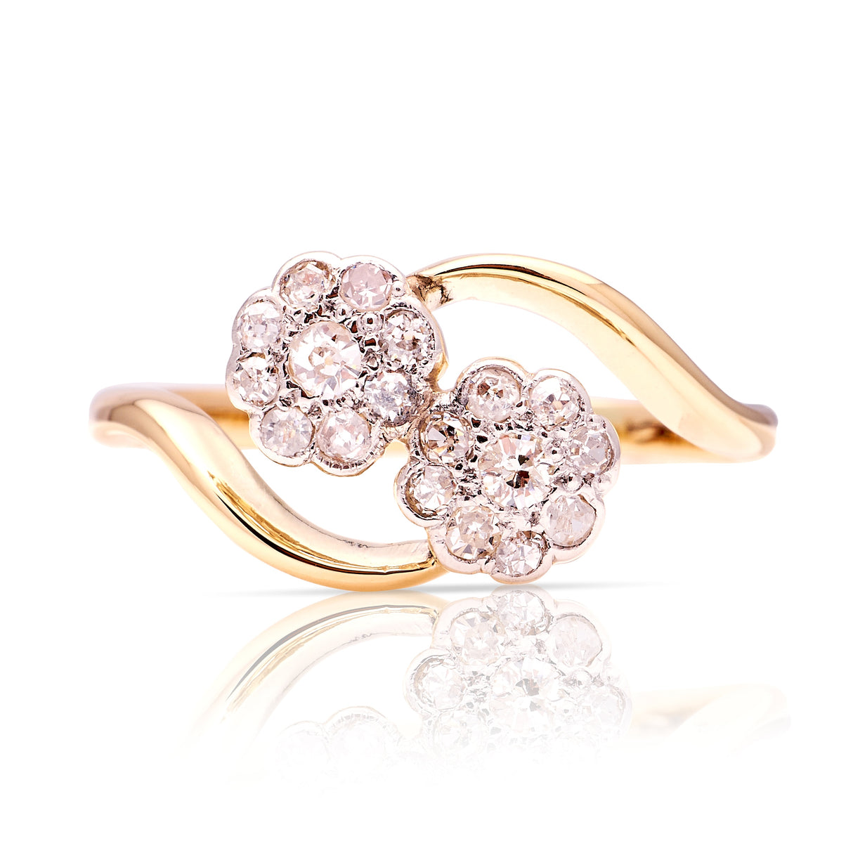 Antique, Edwardian diamond cluster ring