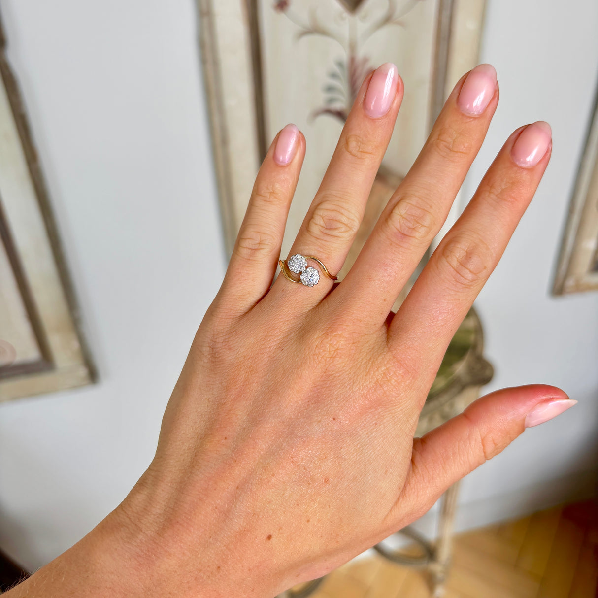 Antique, Edwardian diamond cluster ring