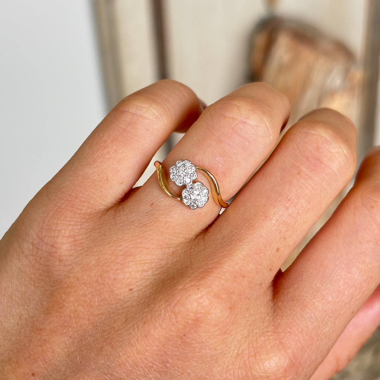 Antique, Edwardian diamond cluster ring