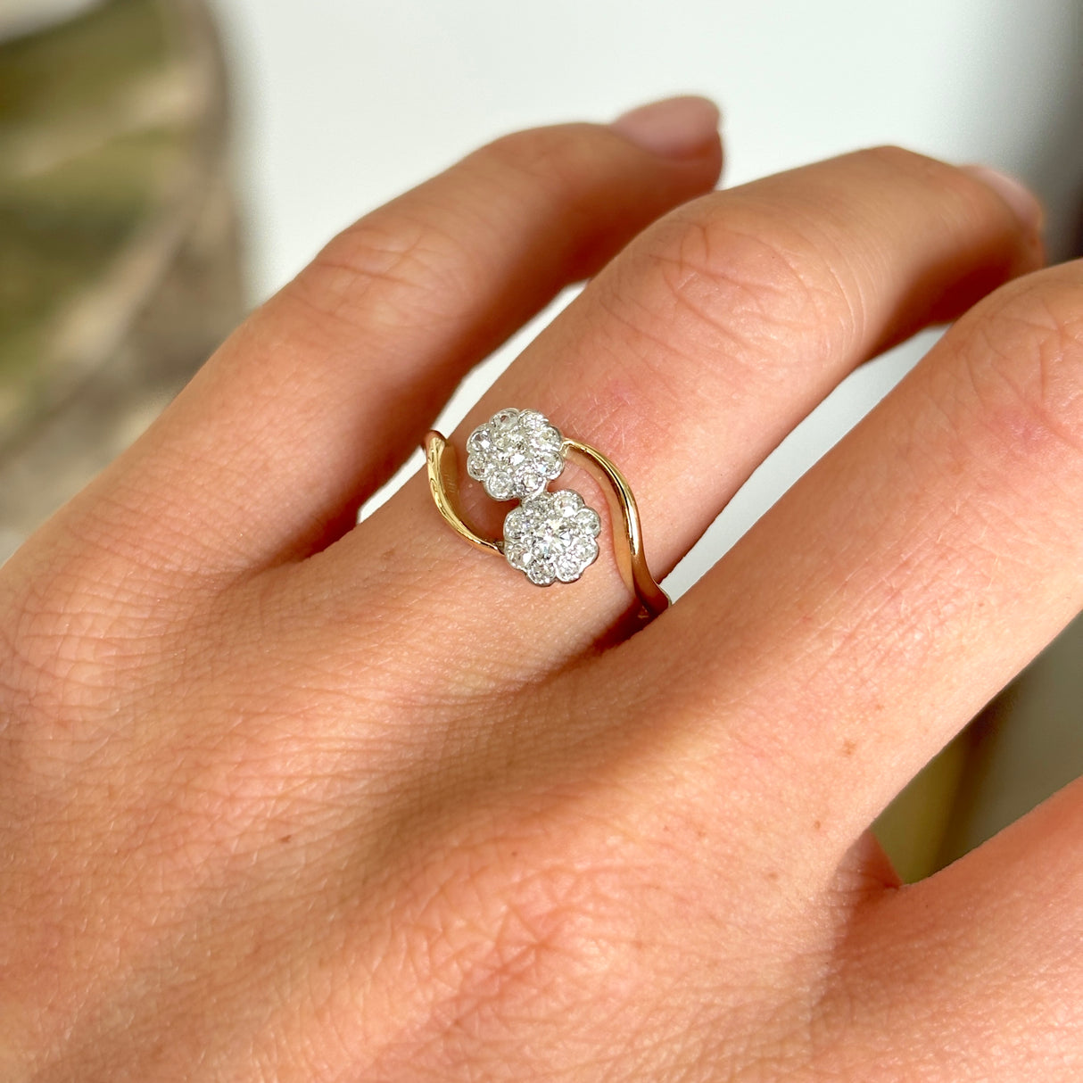 Antique, Edwardian diamond cluster ring