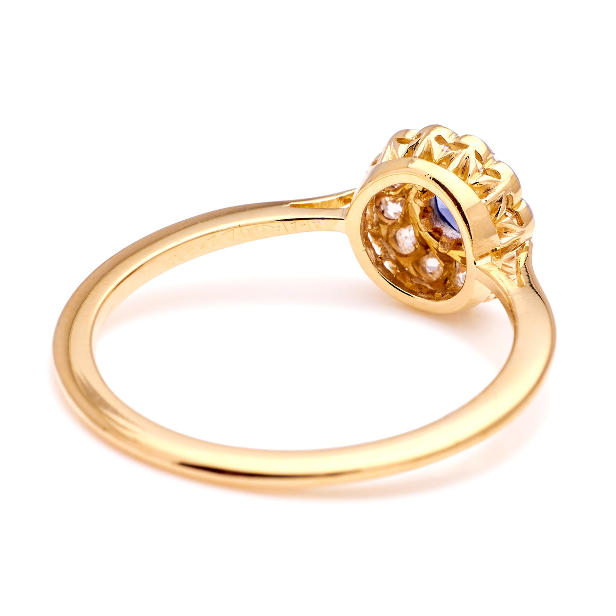 Antique, Edwardian sapphire & diamond cluster ring