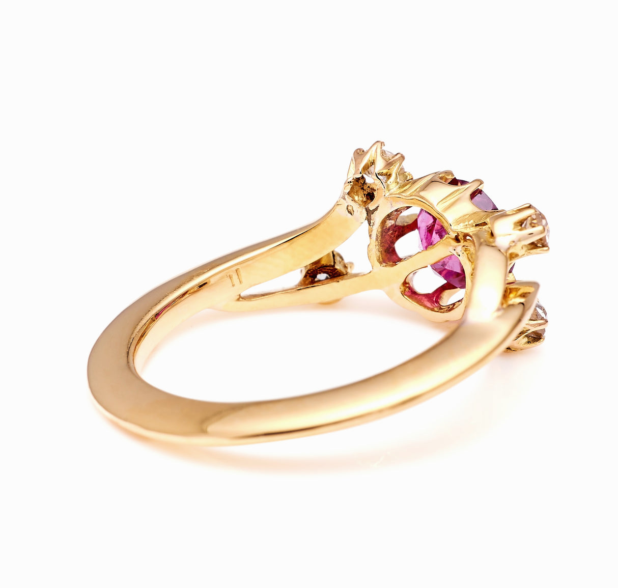 Antique, Victorian spinel & diamond ring