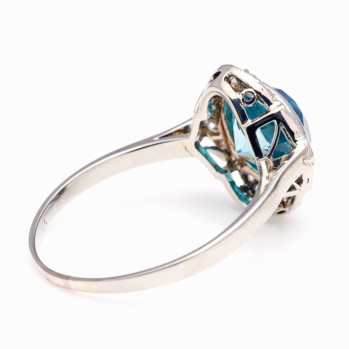 Vintage, Art Deco zircon & diamond cluster ring