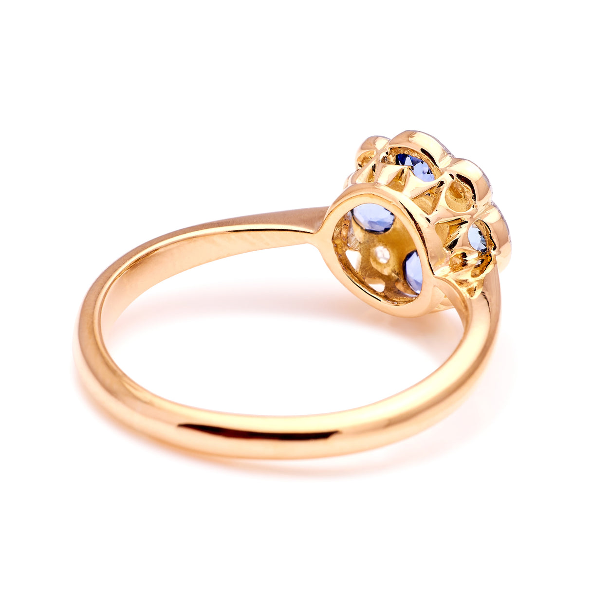 Antique, 1900s sapphire & diamond cluster ring