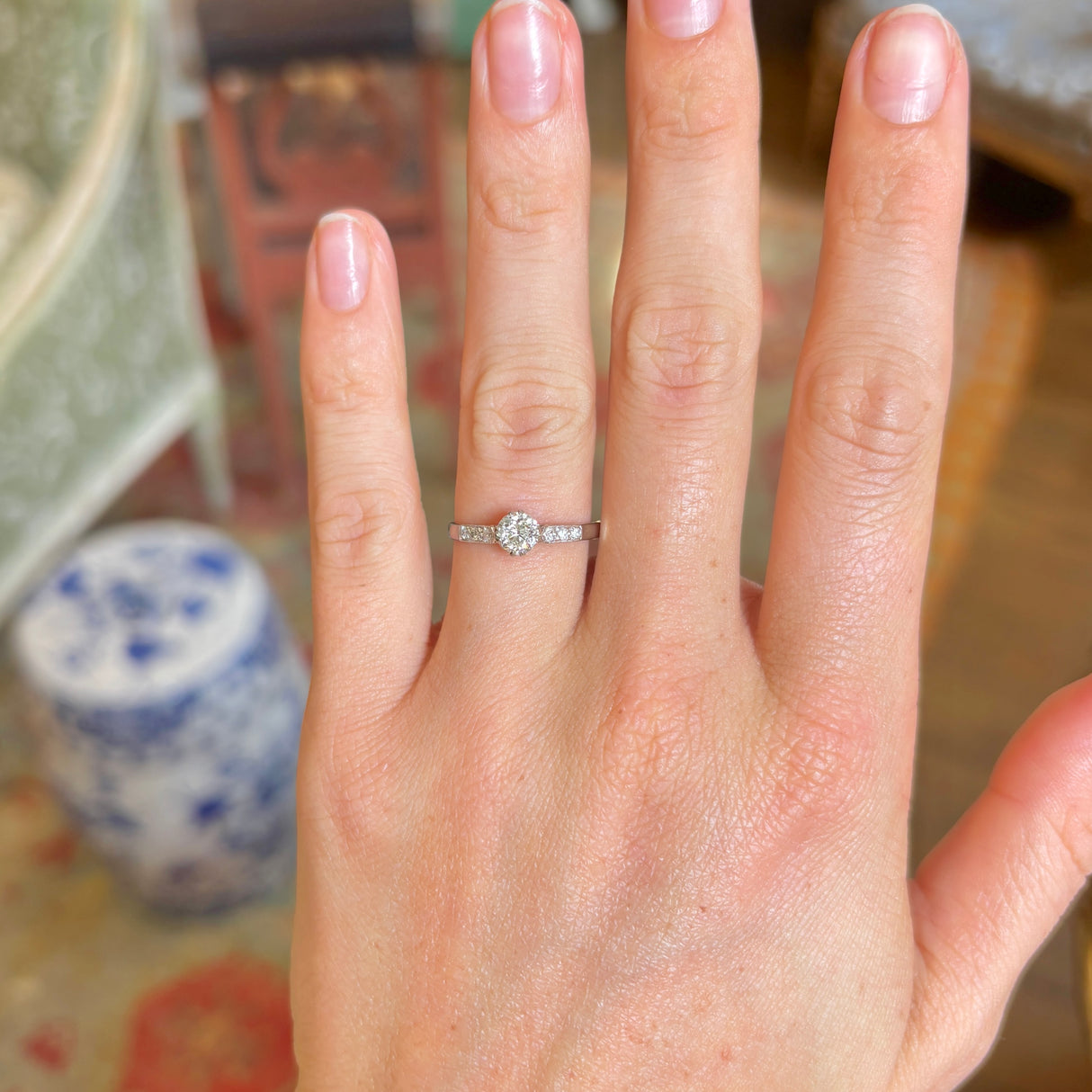 Antique, Edwardian diamond engagement ring