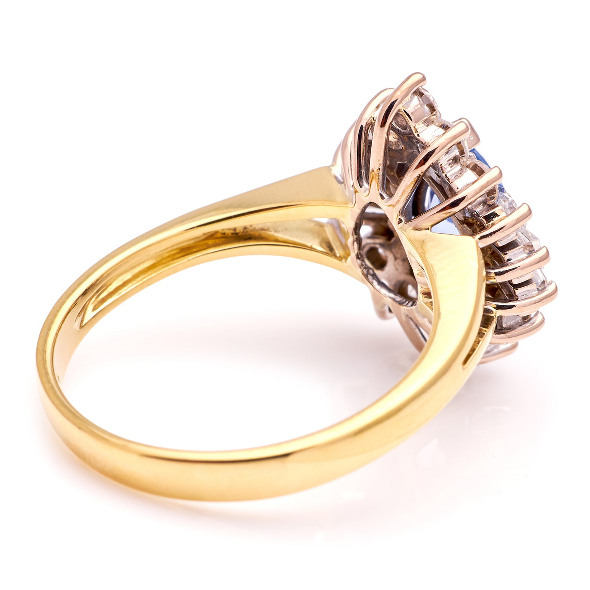 Vintage, 1950s sapphire & diamond cluster ring