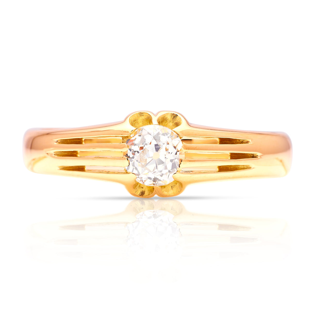 Antique, 1900s diamond solitaire ring