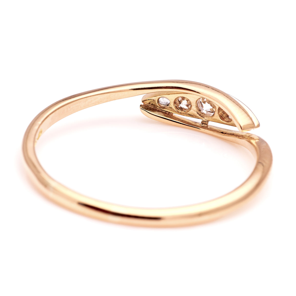 Vintage, 1940s diamond five-stone ring