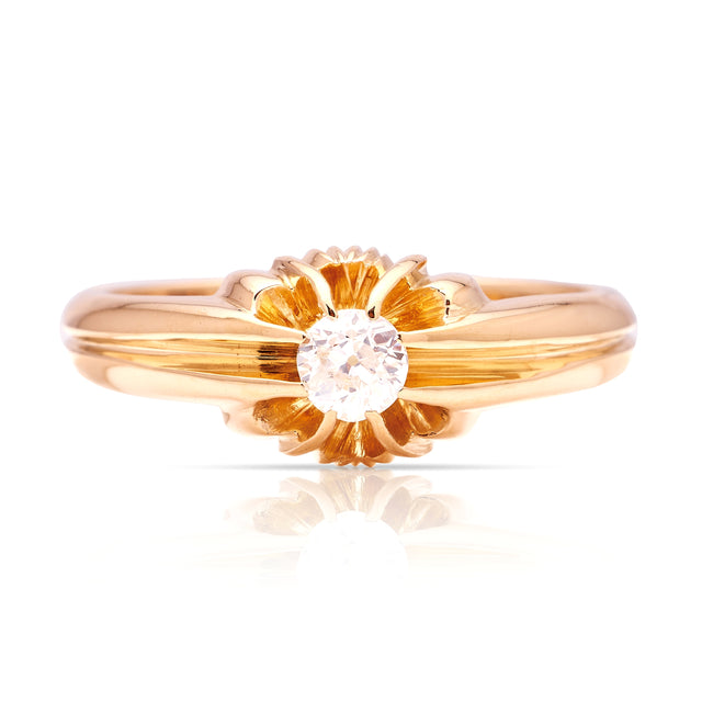 Antique, Edwardian solitaire diamond ring