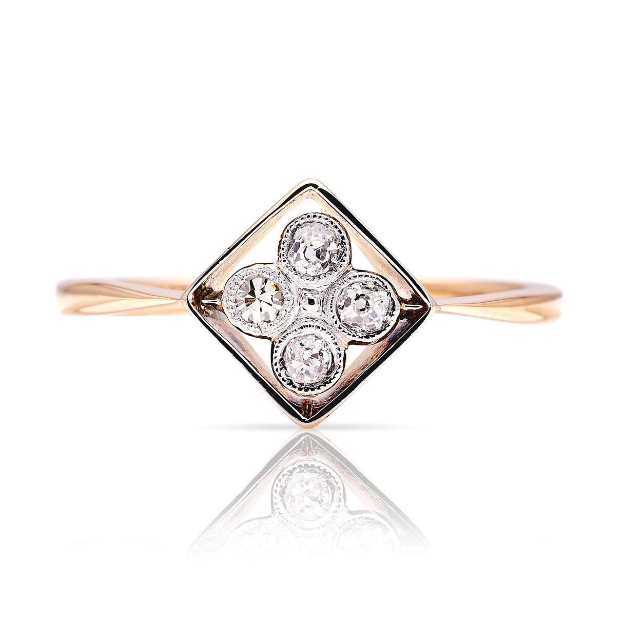 Vintage, Art Deco diamond cluster ring