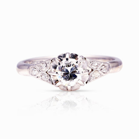 Antique, 1930s diamond engagement ring