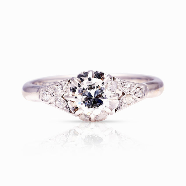 Antique, 1930s diamond engagement ring