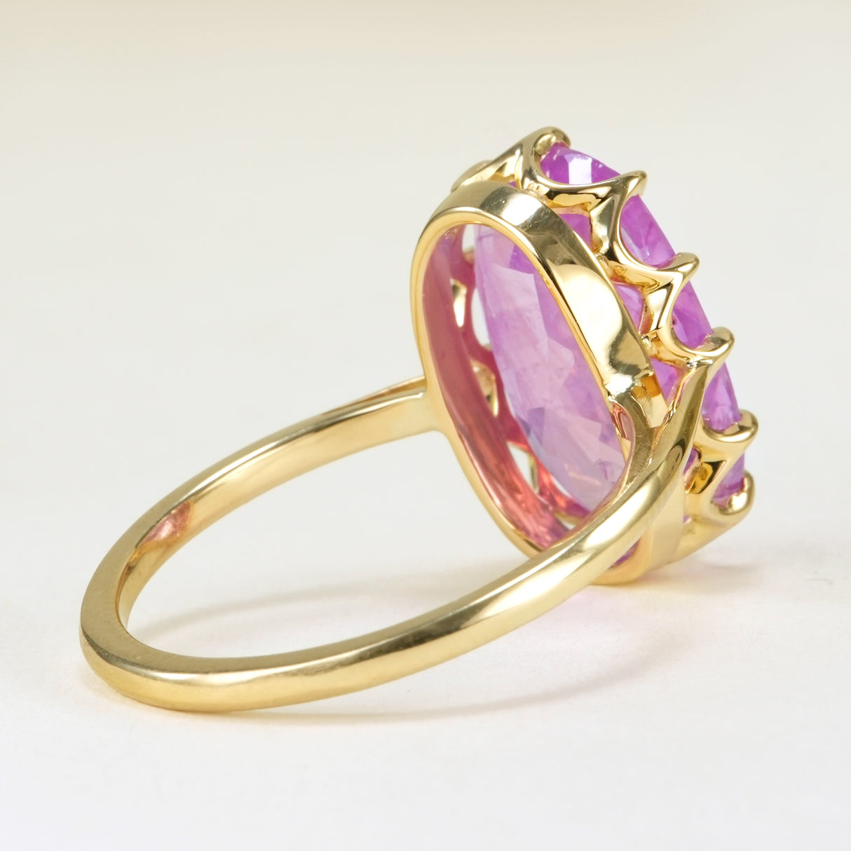 19th Century Sri Lankan 6.40ct pink sapphire set in a handmade ring