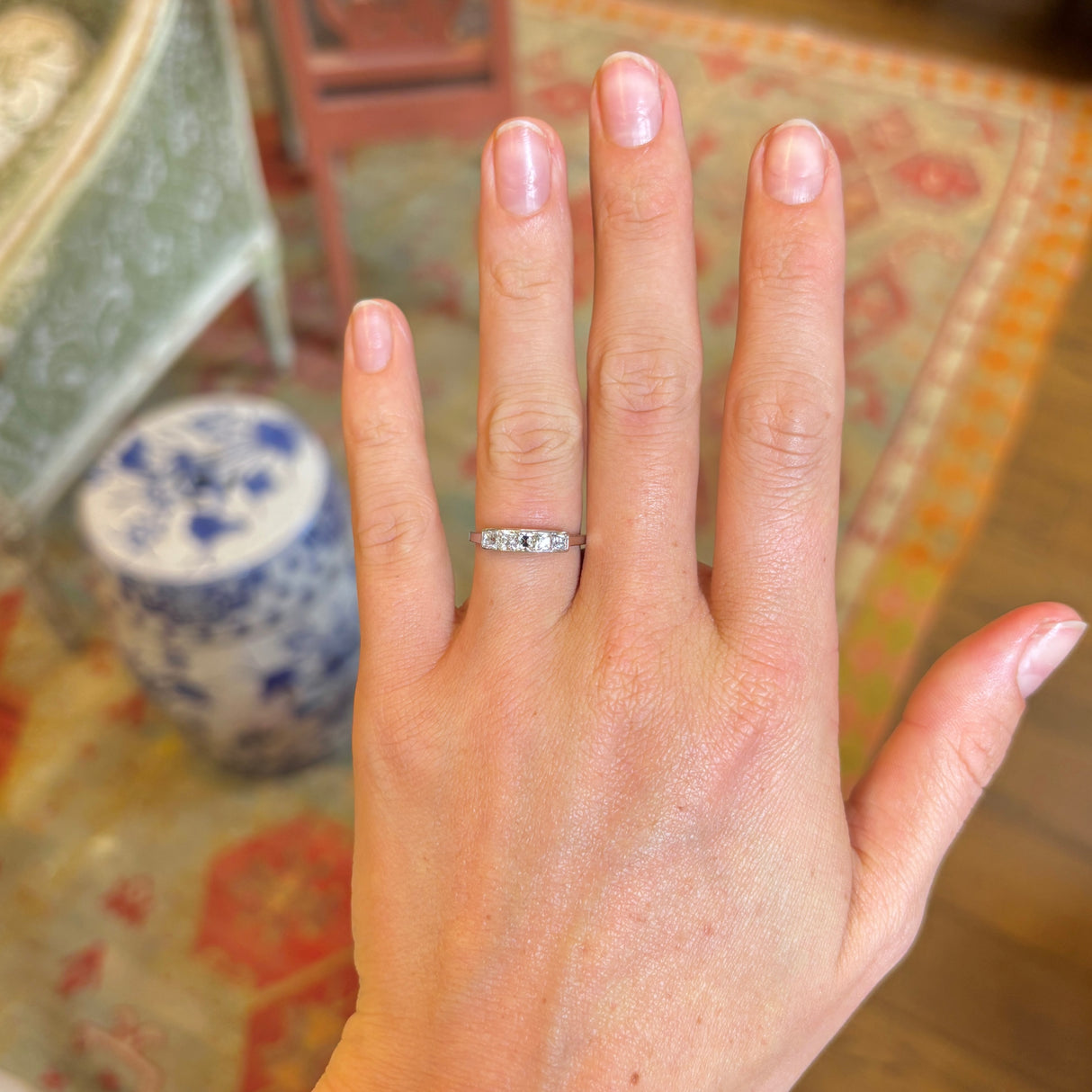 Vintage, Art Deco diamond five-stone ring