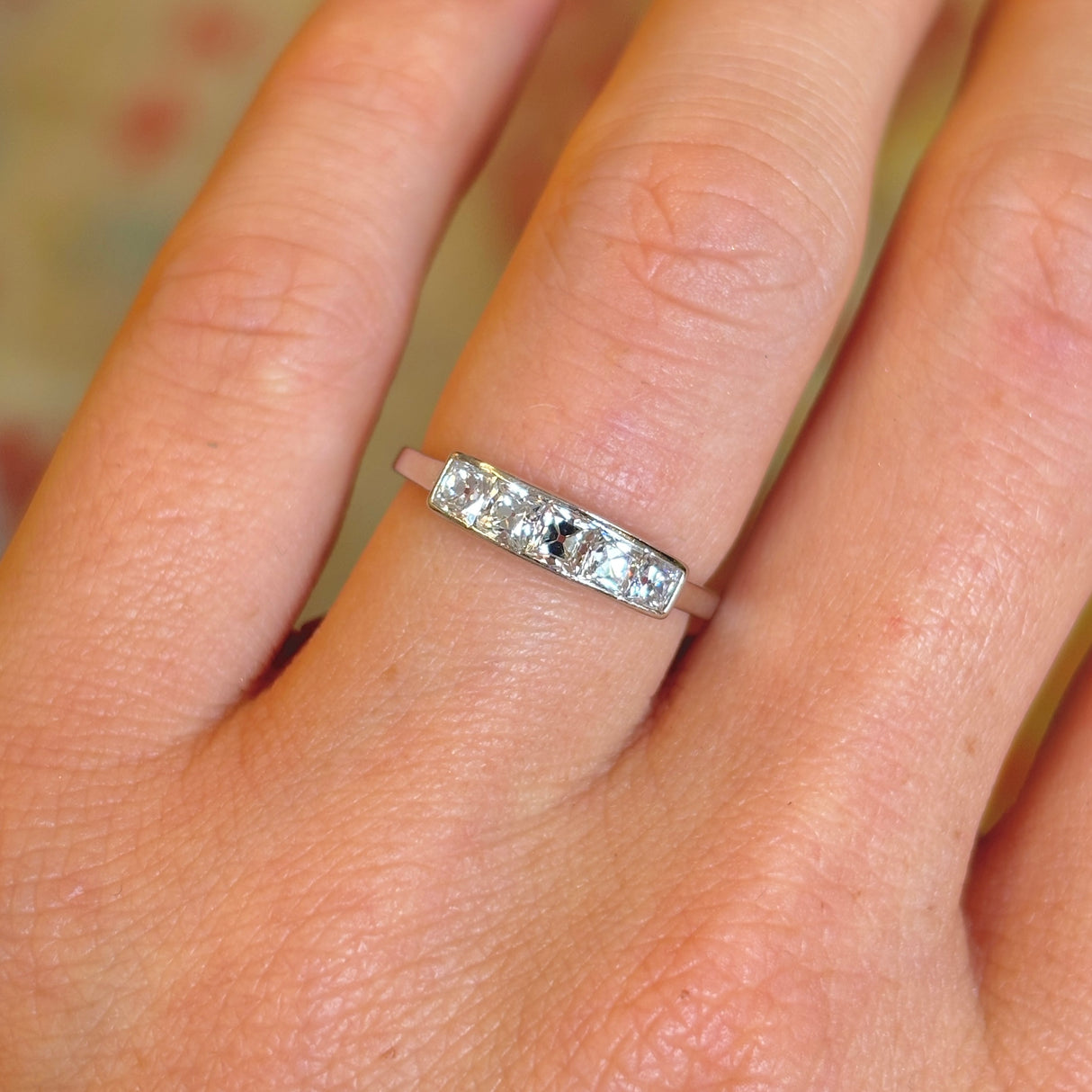 Vintage, Art Deco diamond five-stone ring