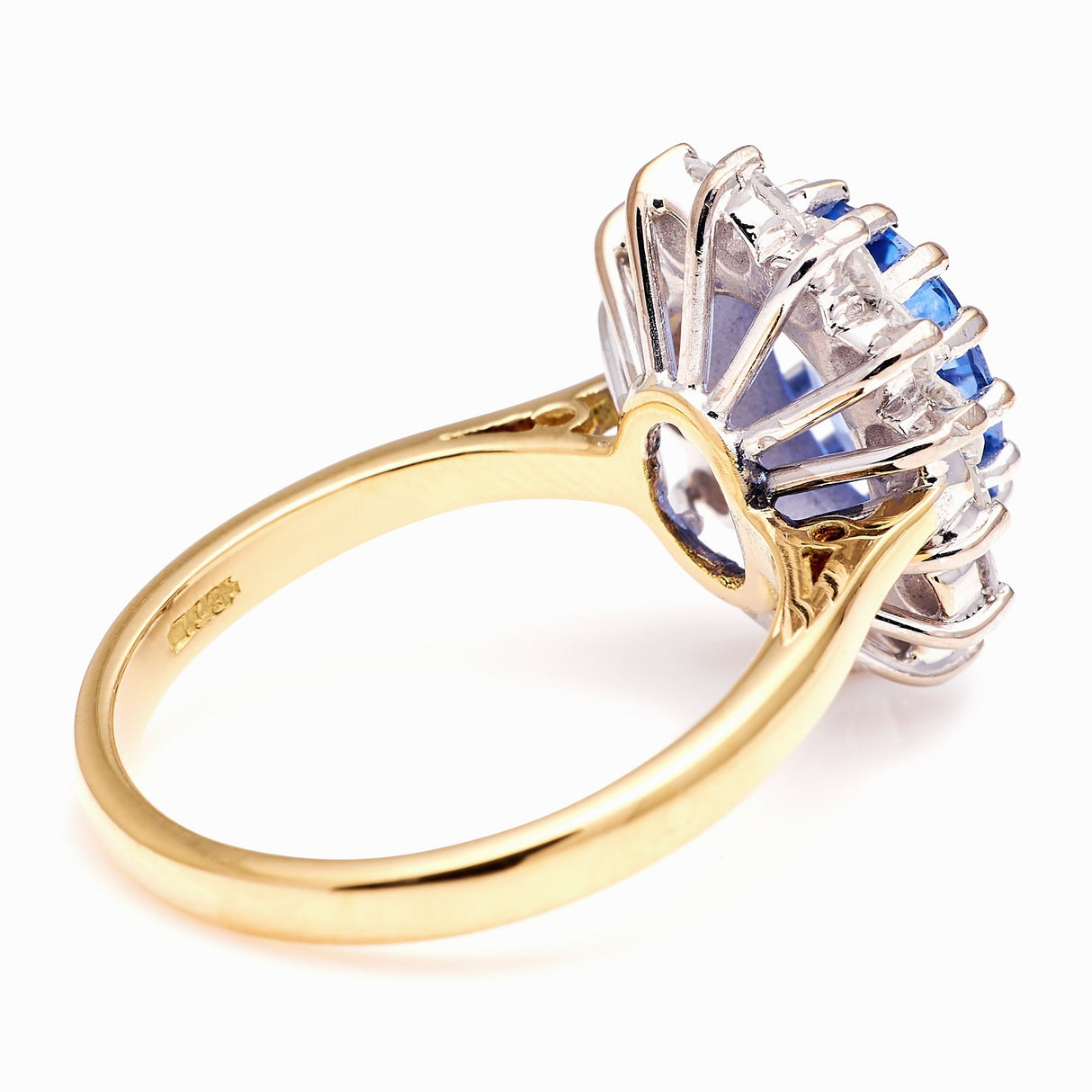 Vintage, 1980s sapphire & diamond cluster ring