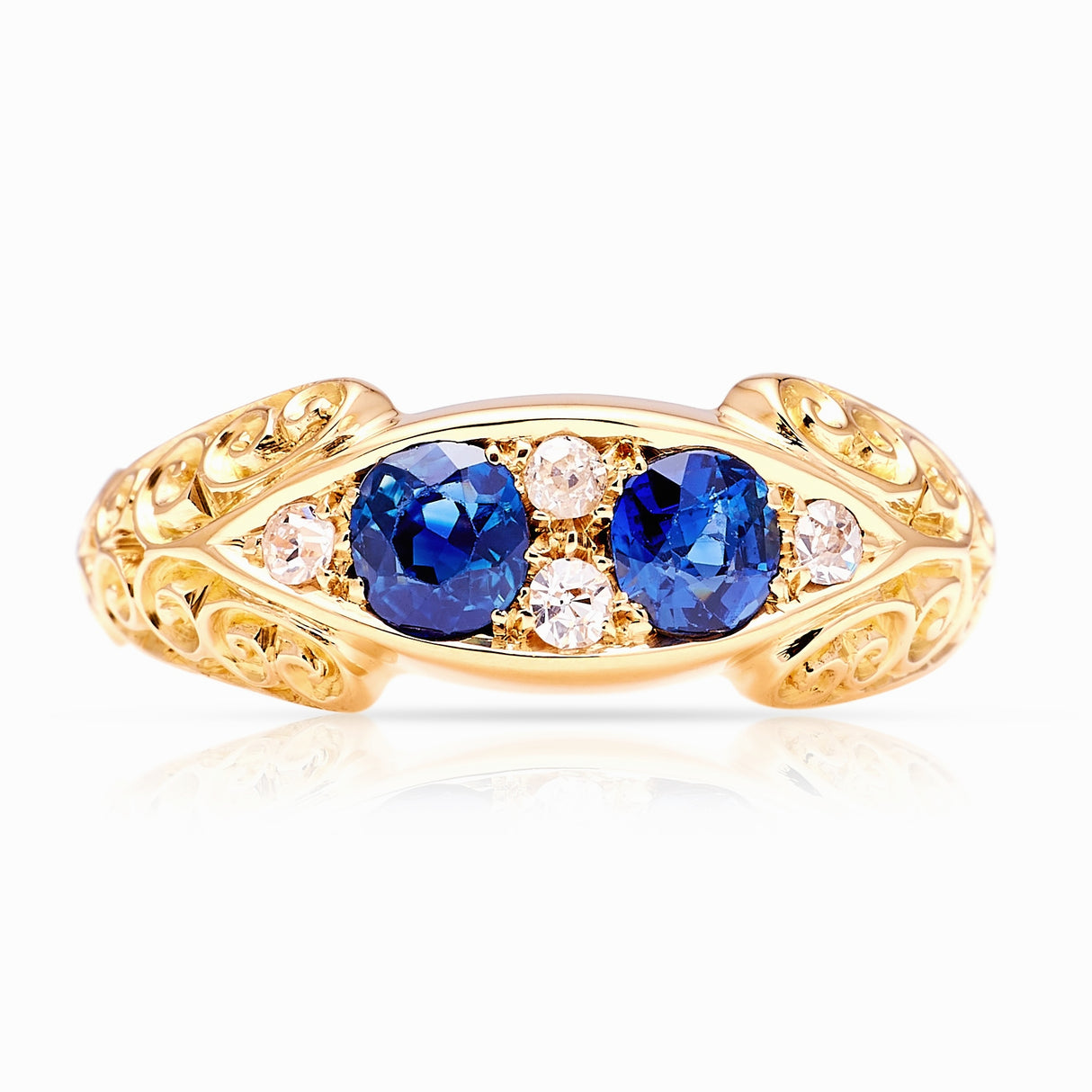 Antique, Edwardian sapphire & diamond ring