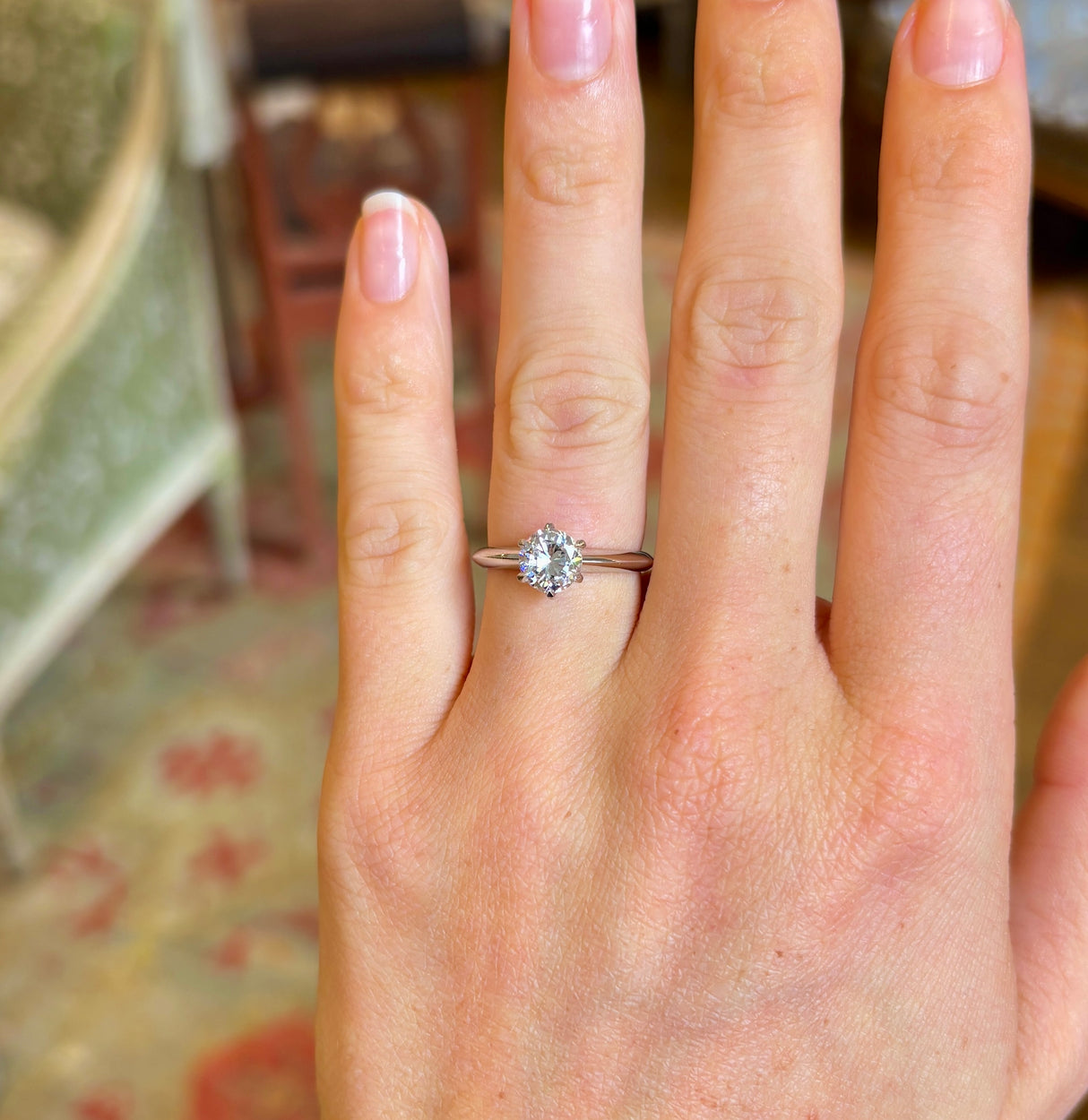 Vintage, 1920s Tiffany & Co. solitaire diamond ring