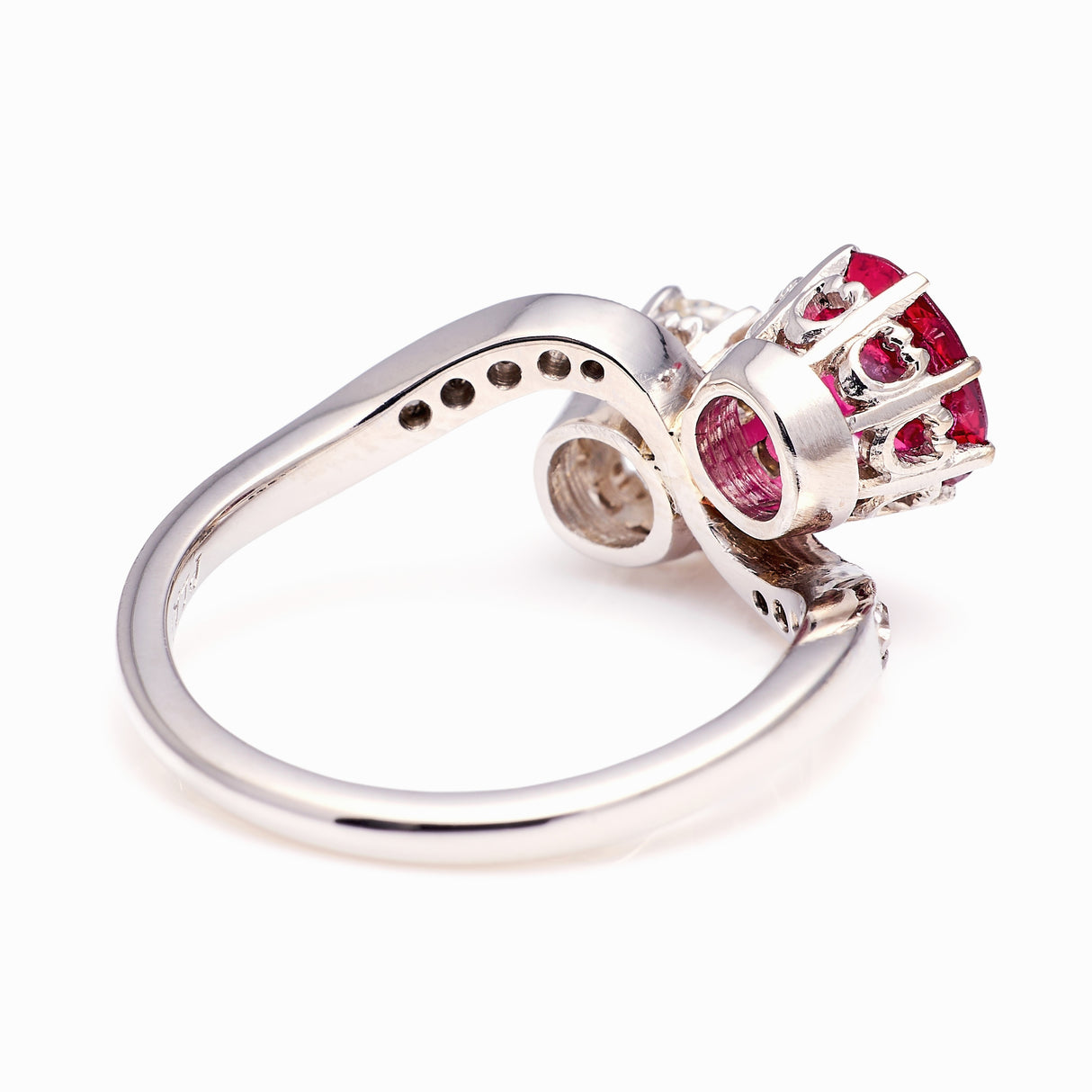 Antique, 1930s ruby & diamond toi et moi ring
