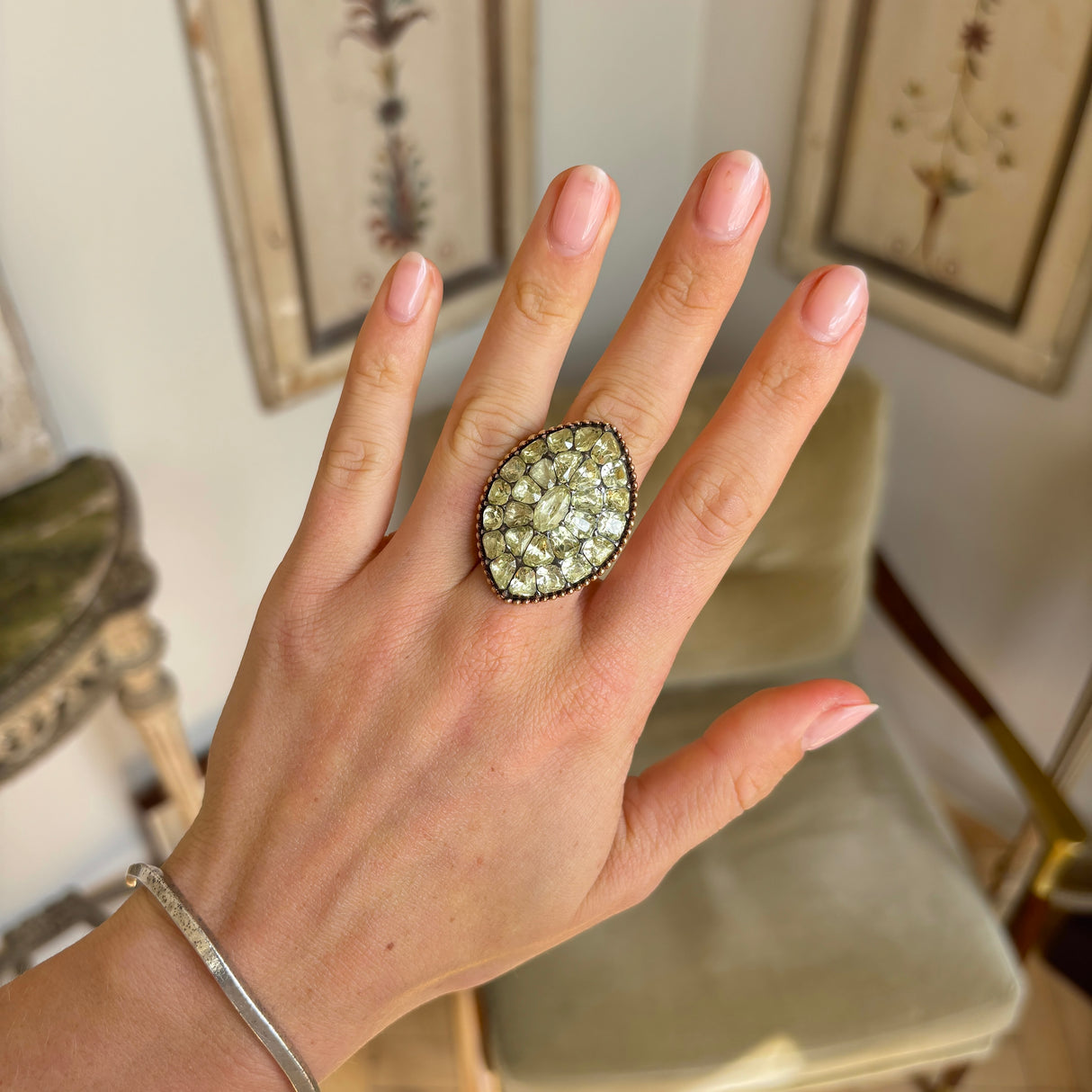 Title
Antique, Georgian, 18th century, chrysoberyl navette ring