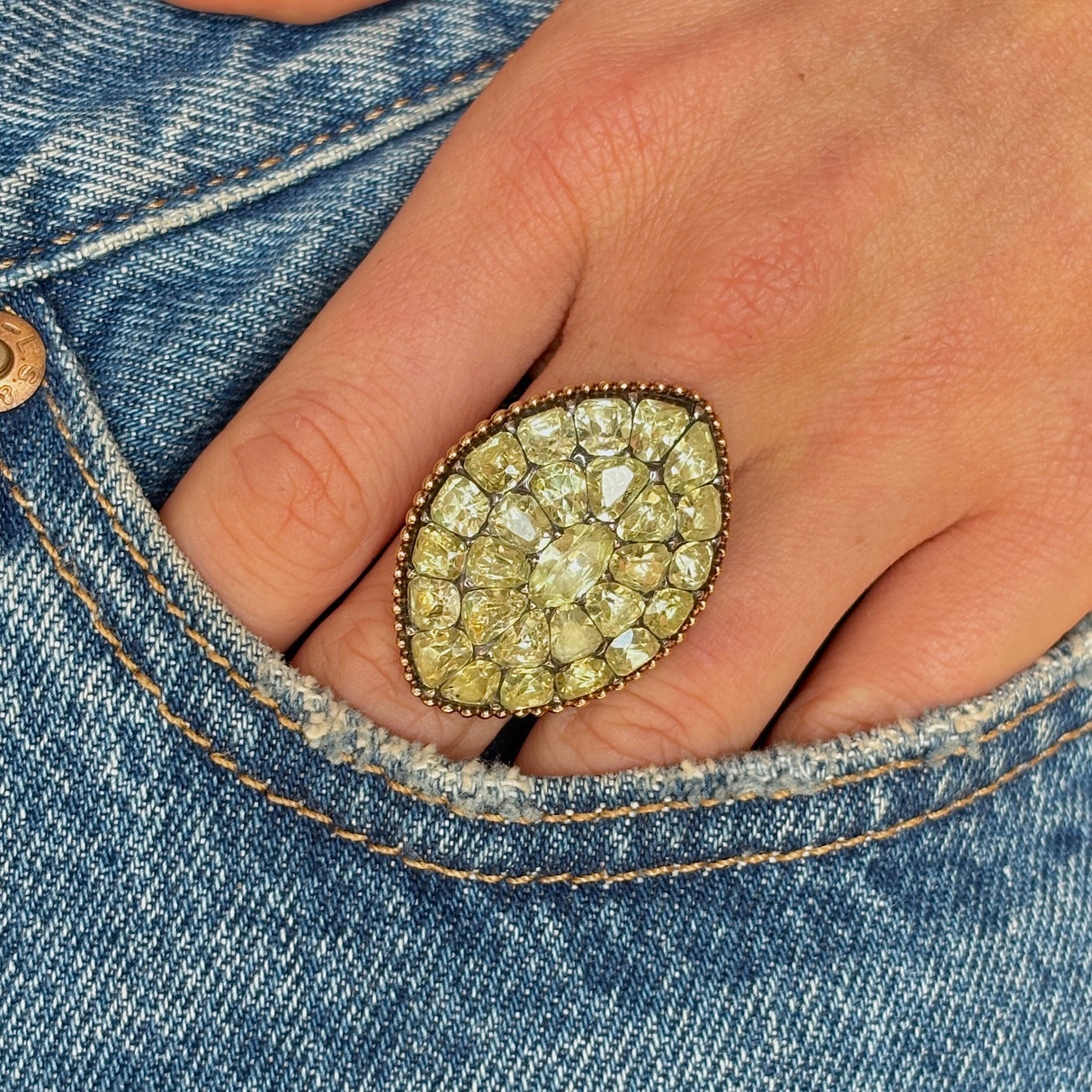 Title
Antique, Georgian, 18th century, chrysoberyl navette ring