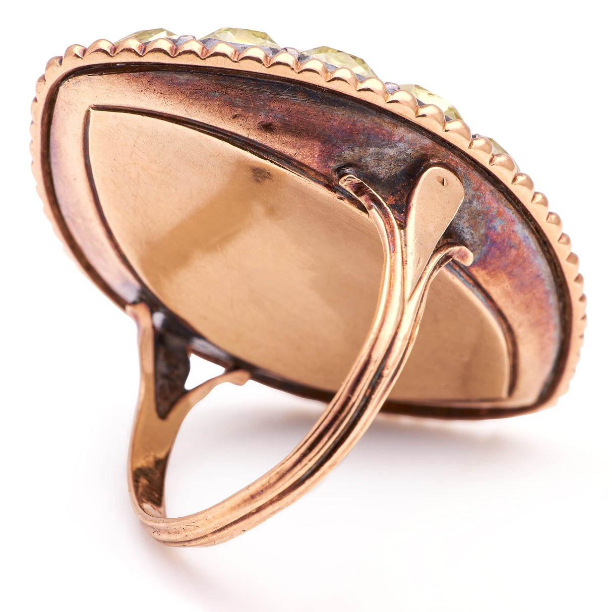 Antique, Georgian chrysoberyl navette ring