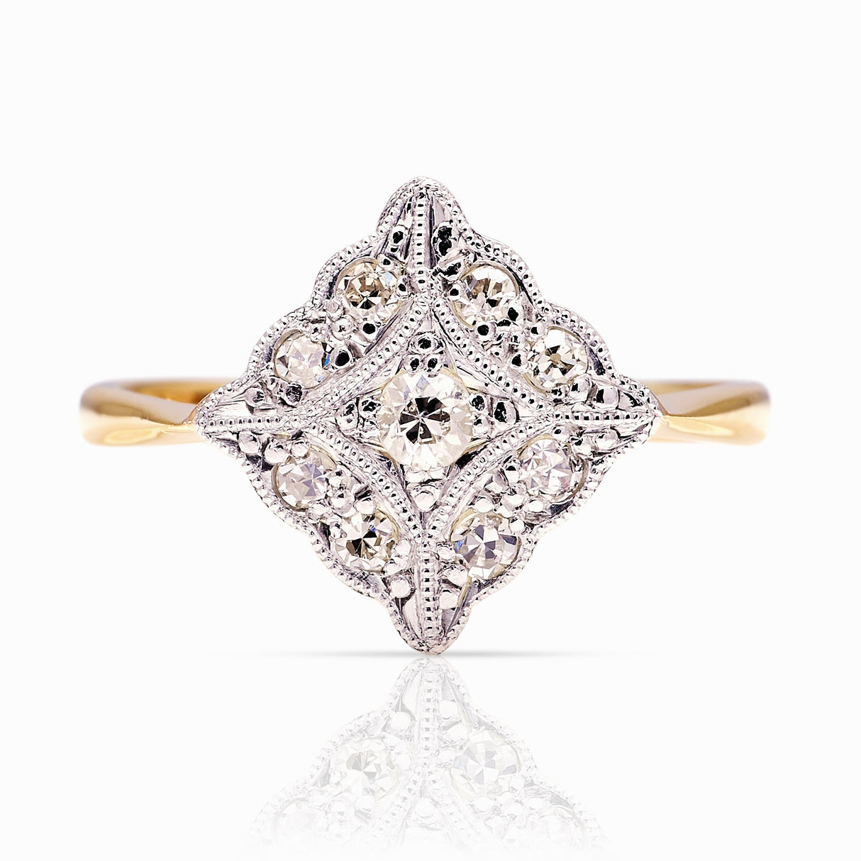 Vintage, Art Deco diamond cluster ring