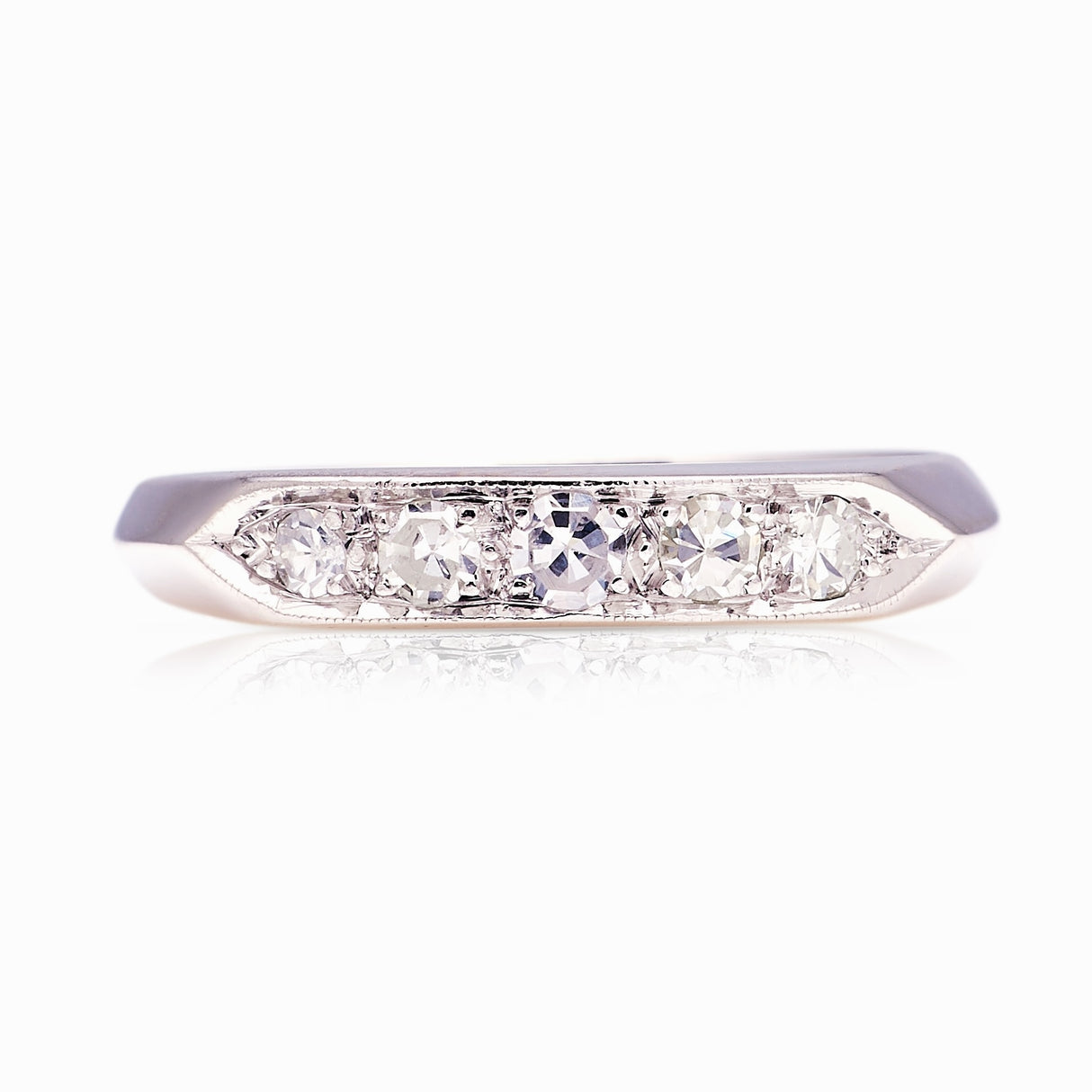 2720-Vintage, 1940s diamond five-stone ring-1