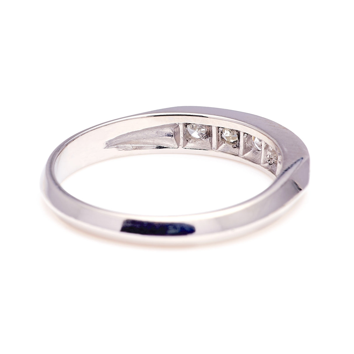 Vintage, 1940s diamond five-stone ring