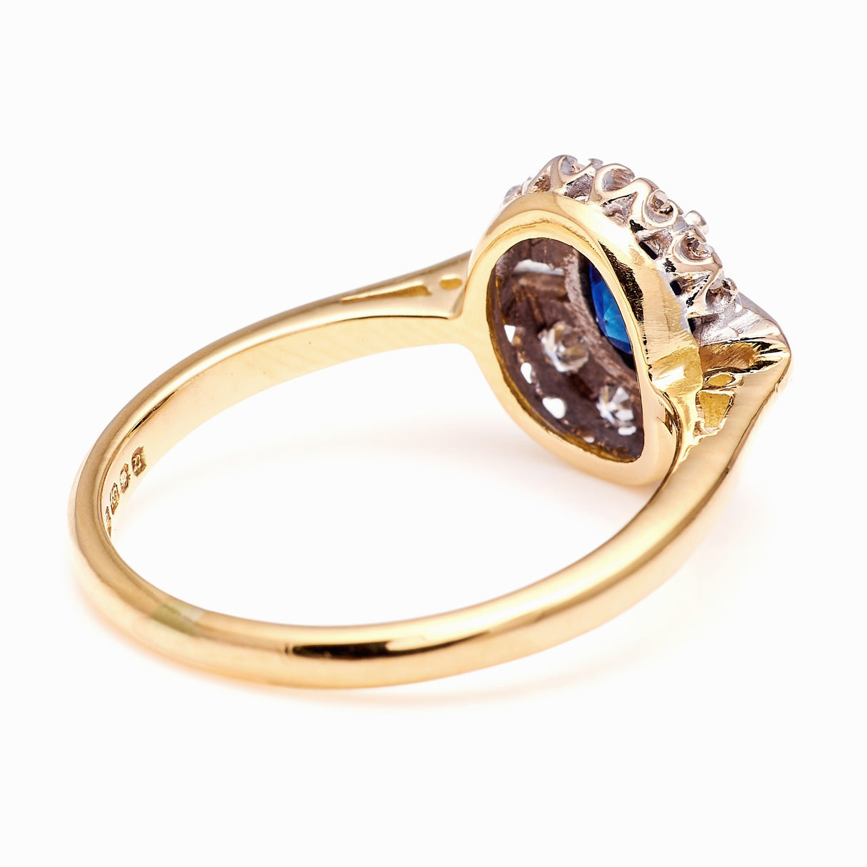 Vintage, 1960s sapphire & diamond cluster ring