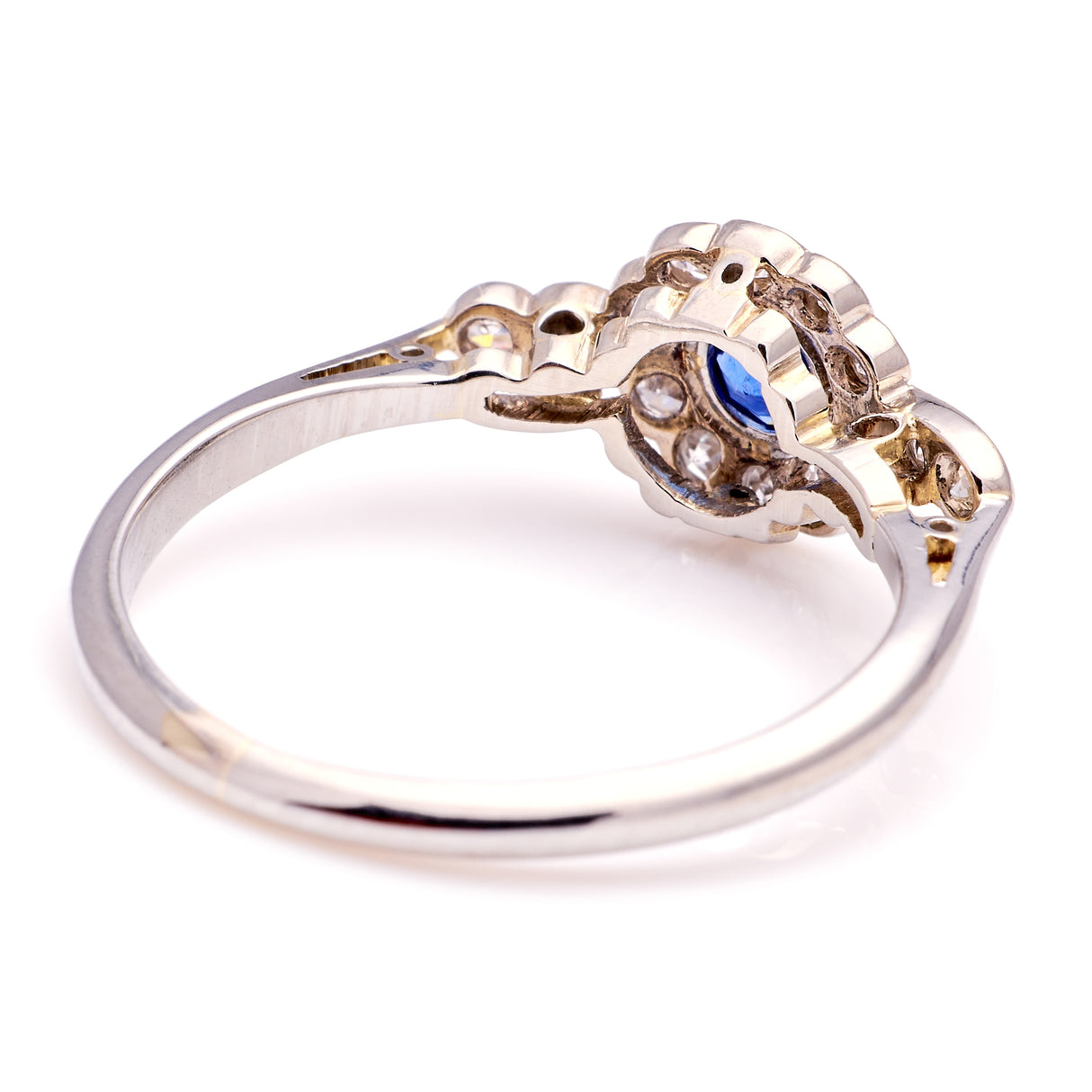 Vintage, Art Deco sapphire & diamond cluster ring