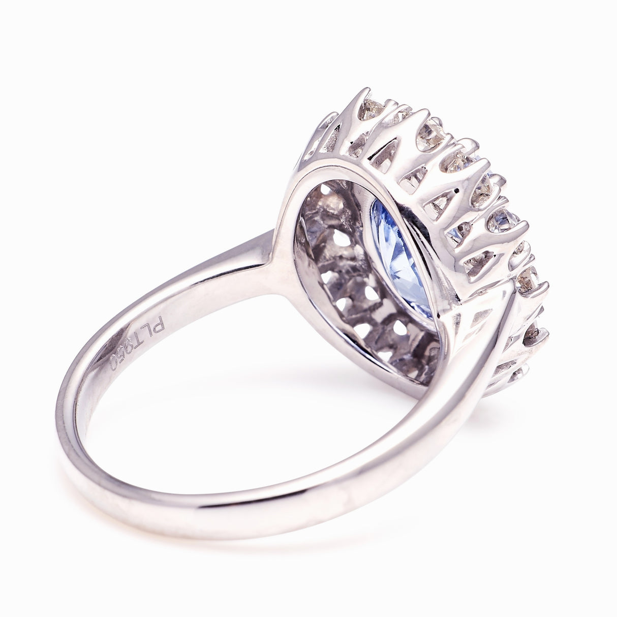 Contemporary, sapphire & diamond cluster ring