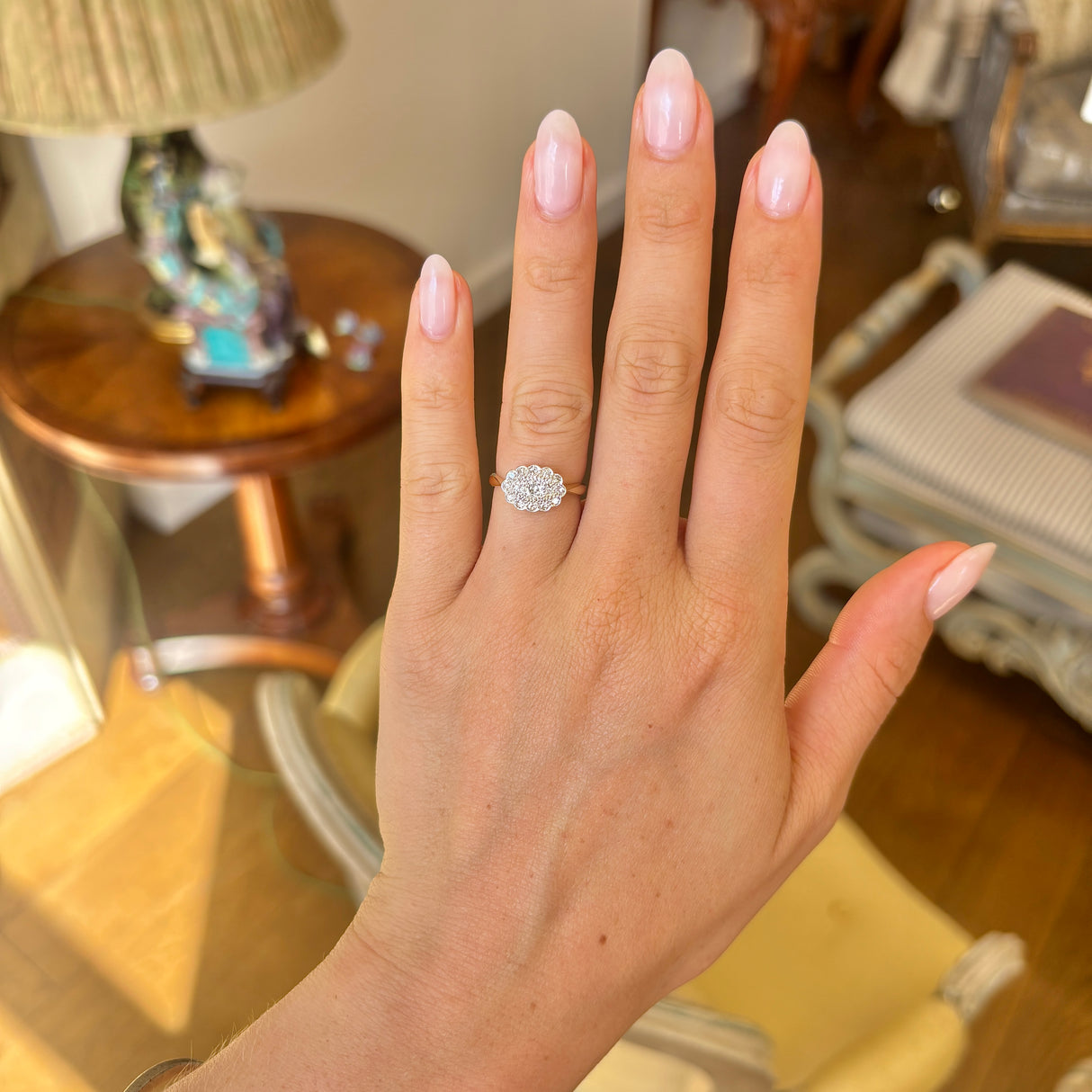 Vintage, 1930s diamond cluster ring