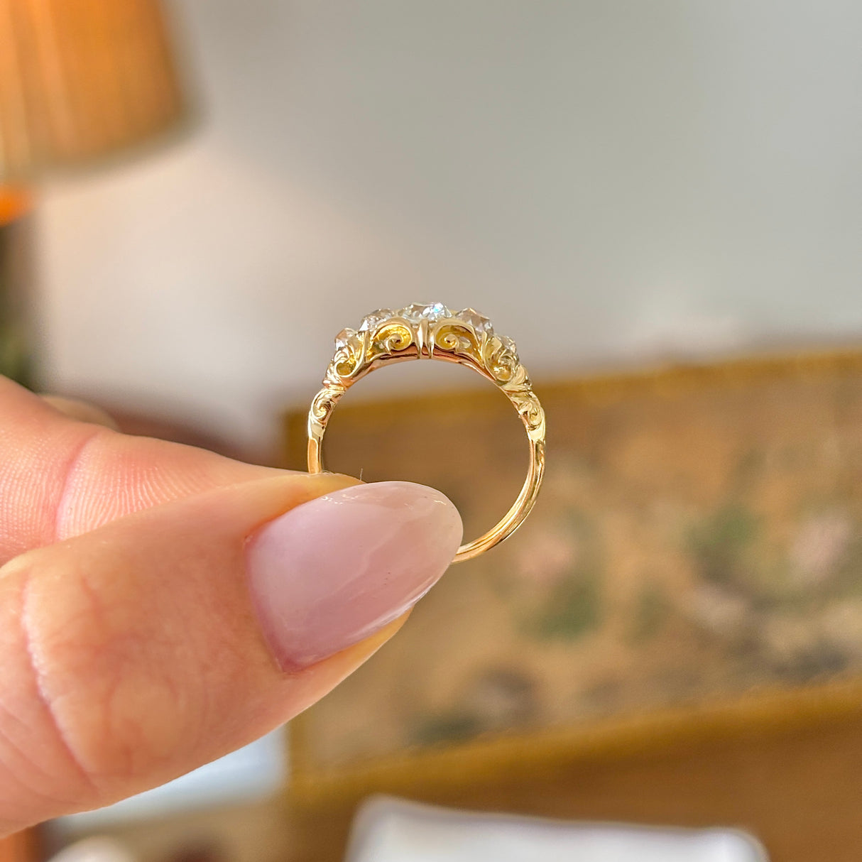 Antique, Victorian five-stone diamond ring