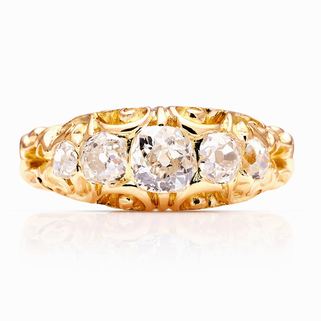 Antique, Victorian five-stone diamond ring