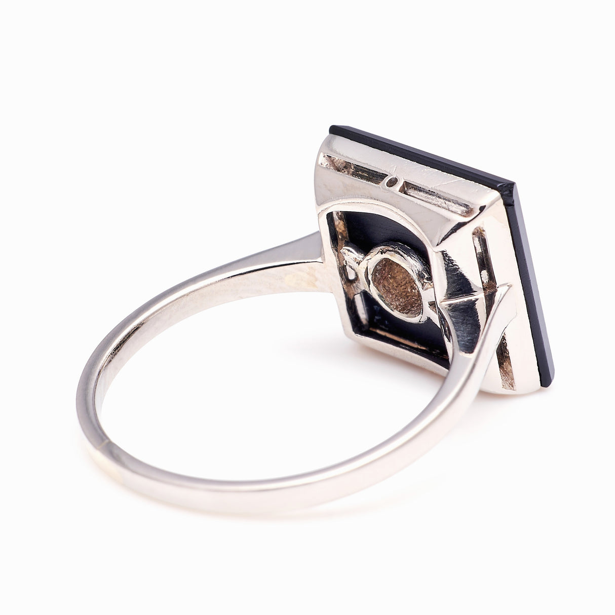 Antique, Edwardian onyx & diamond cluster ring