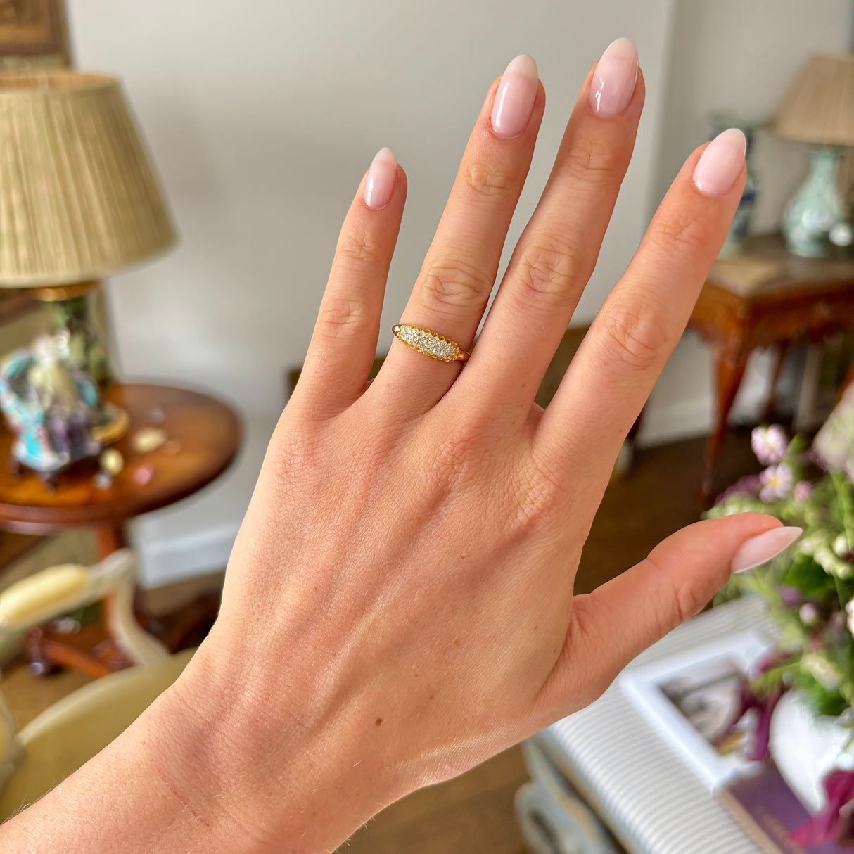 Antique, Edwardian double row diamond band