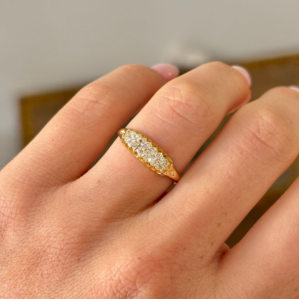 Antique, Edwardian double row diamond band