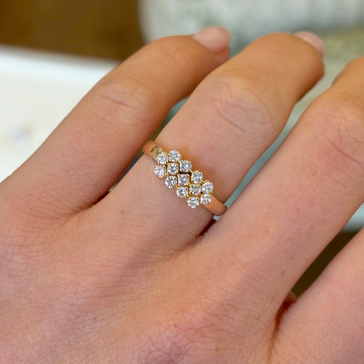 Vintage, 1990s diamond dress ring