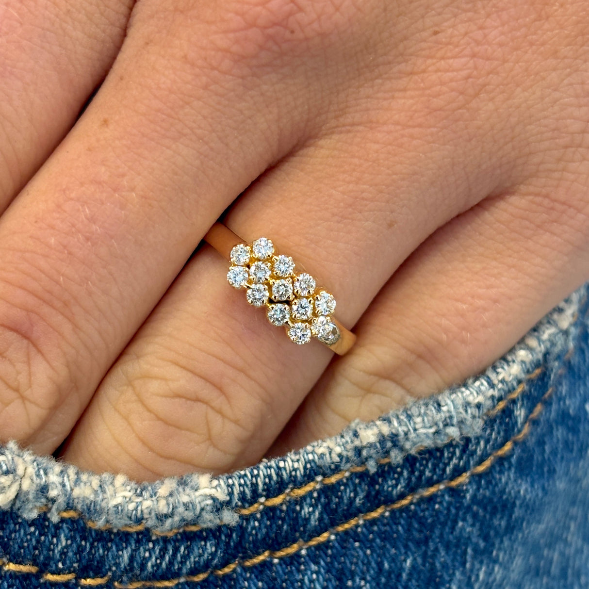 Vintage, 1990s diamond dress ring