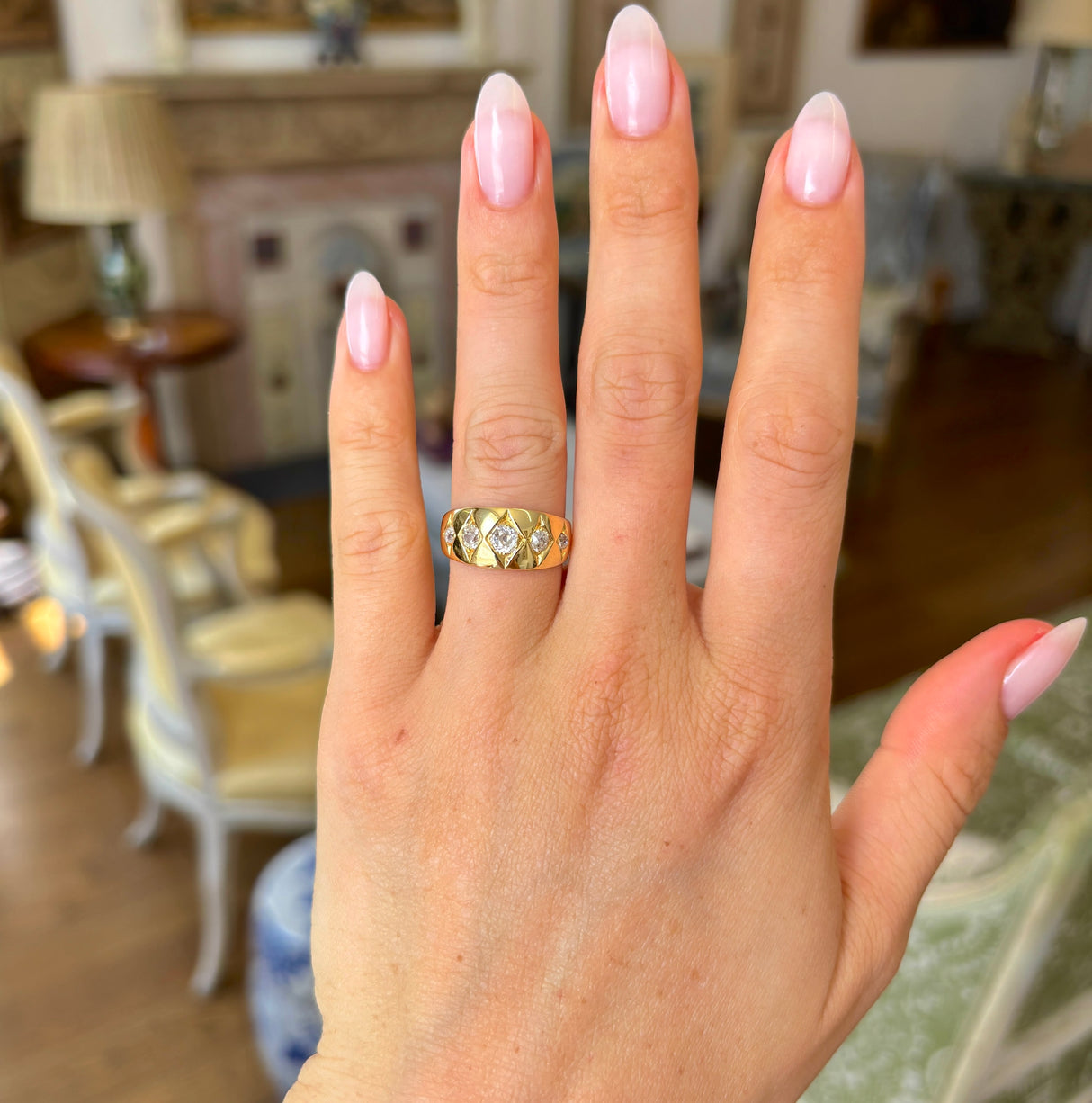 Antique, Victorian five-stone diamond ring