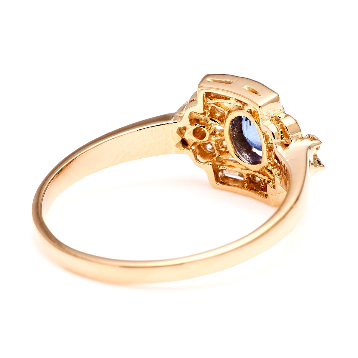 Vintage, 1960s sapphire & diamond cluster ring