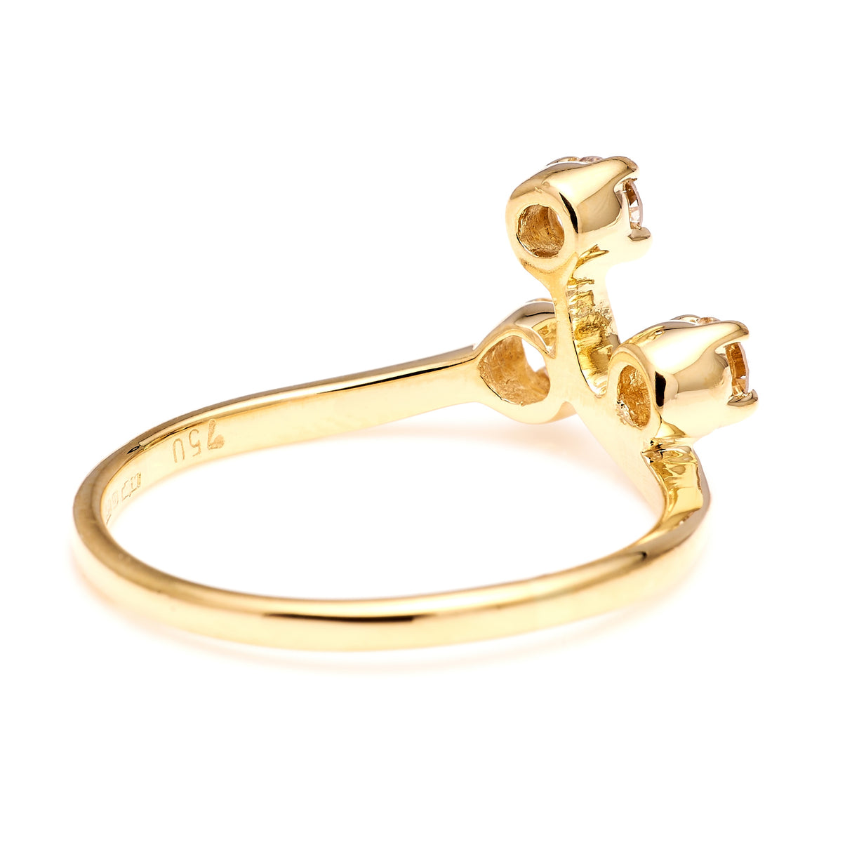 Vintage, 1990s three-stone diamond ring