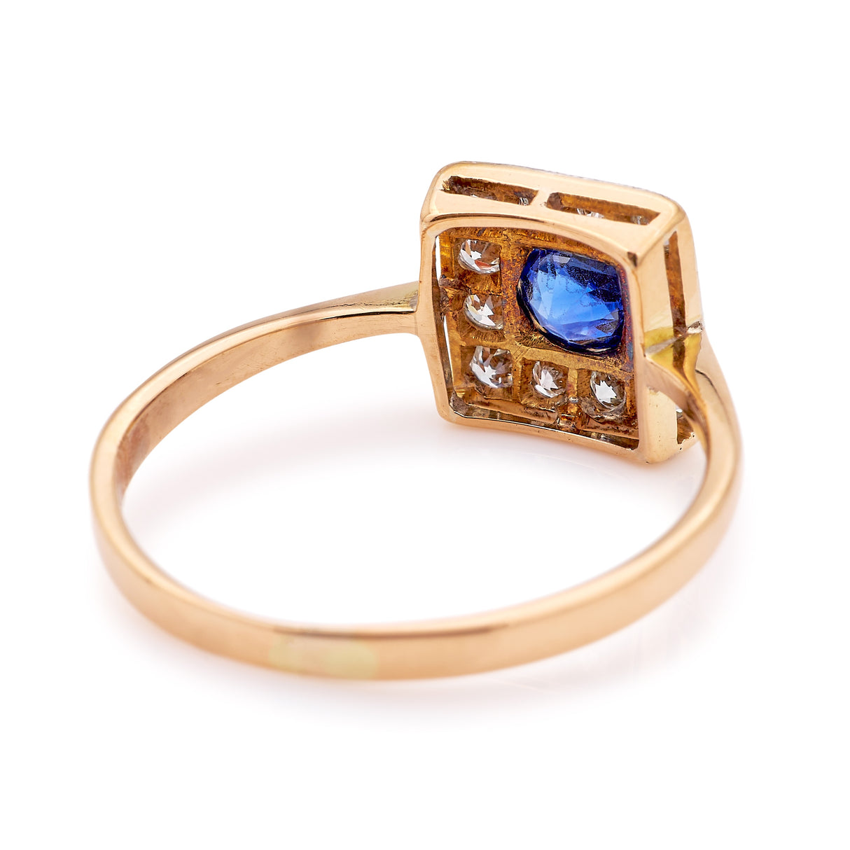 Vintage, Art Deco sapphire & diamond cluster ring