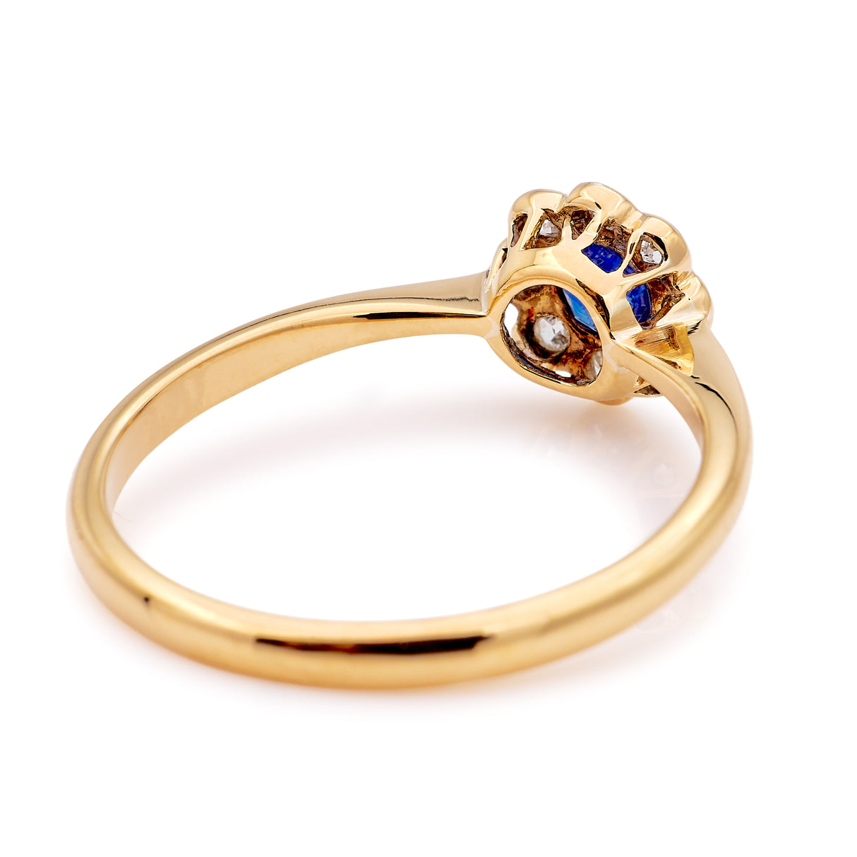 Antique, Edwardian sapphire & diamond cluster ring