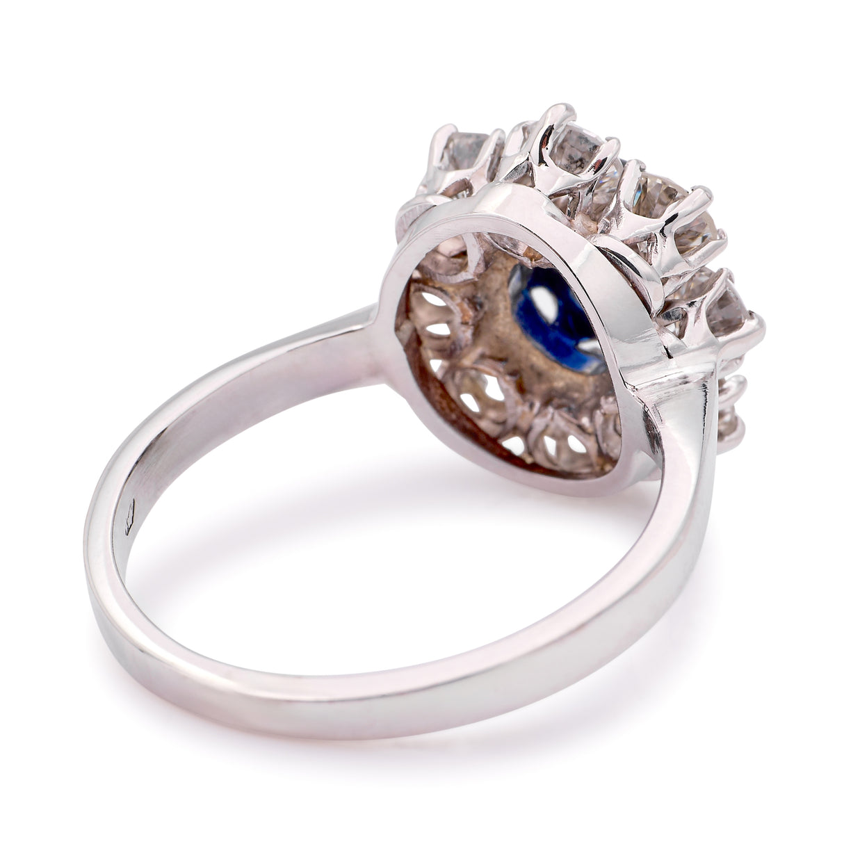 Vintage, 1950s sapphire & diamond cluster ring