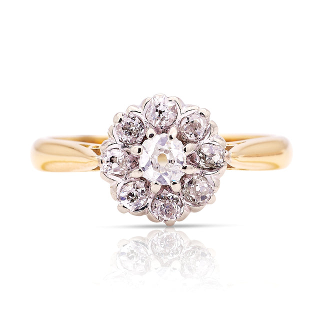 Vintage, 1940s diamond cluster ring
